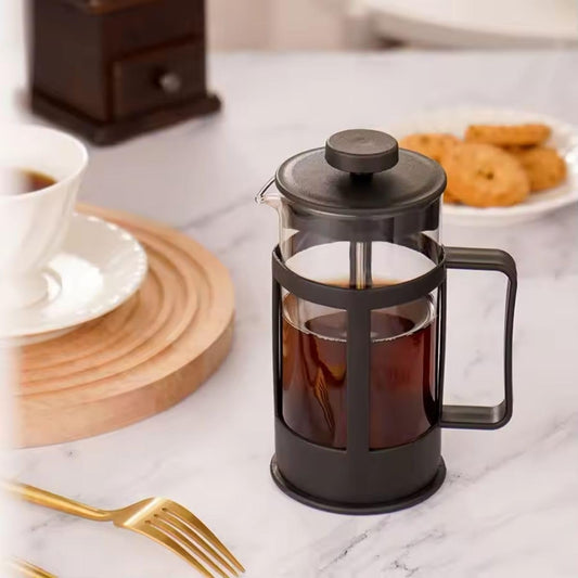 Cafetière à Piston en Verre et Acier Inoxydable