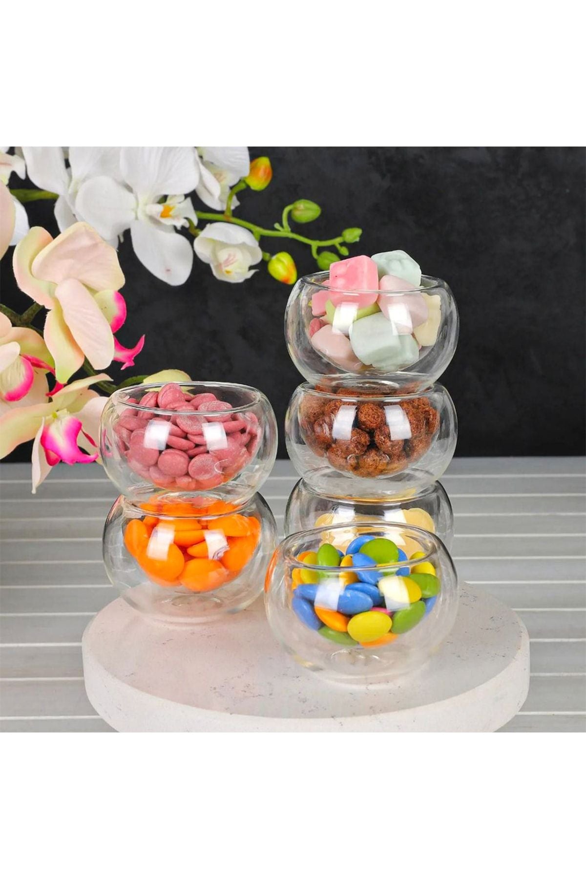 Lot de 6 Bols à bonbons en verre 50ml