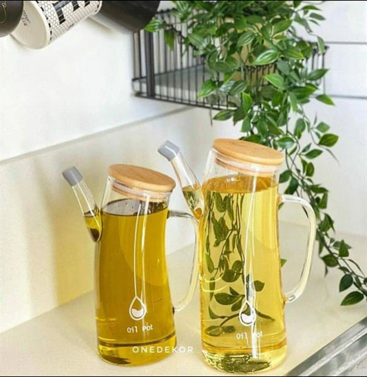 Lot de 2 Bouteilles d’huile d’olive et de vinaigre