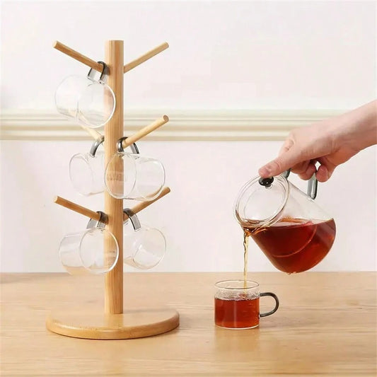 Porte-tasse en bambou en forme d'arbre