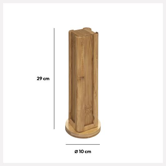 Porte-capsules rotatif en bambou