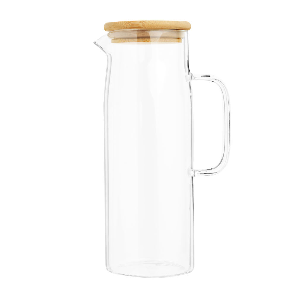 Carafe en verre et couvercle en bambou 1,2L